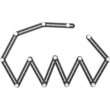 Règle de Mesure Multi-Angle, 12-Côtés Outil de Rapporteur Améliorer Template Outil de Mesure Alliage d'aluminium Universel Localisateur d'ouverture pour Bricoleurs Constructeurs Charpentiers (1/5)