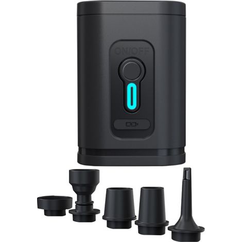 Mini pompe à air électrique portable avec interface USB, gonfleur/dégonfleur, alimentée par batterie, pour usage domestique. (1/5)