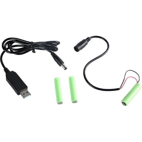 4,5V LR03 Batteriealternative: USB-zu-4,5V-LR03-Batterie-Eliminatorkabel (125 cm)