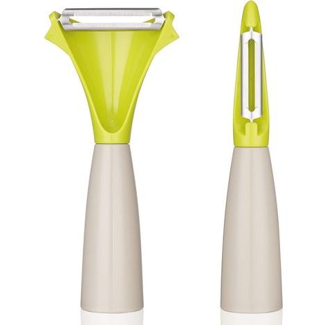 Kitchen Peeler,2pcs Vegetable Peeler Ceramic Peeler Potato Peeler Double Edged Vegetable Peeler Ergonomic Pointed Slotted Handle for Fruits and Vegetables (1/5)