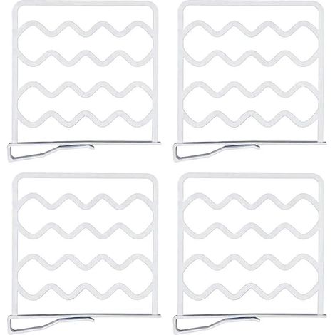 Divisorios de armario para almacenamiento y organización para dormitorio, baño, cocina y oficina 4 piezas (Blanco) (1/4)