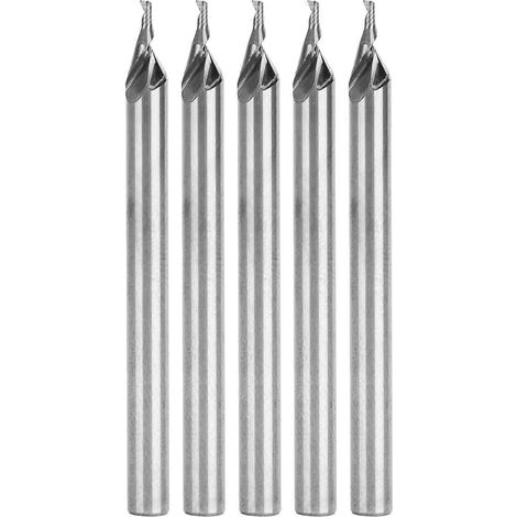Stück Schaftfräser, einschneidig, 3,175 x 1 x 2 mm, Wolframstahl, CNC-Graviermaschinen-Schneidwerkzeug für Aluminium