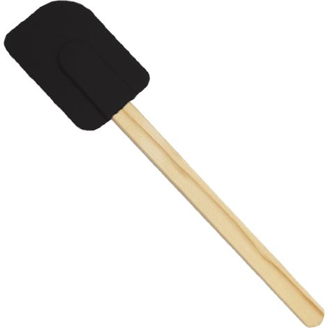 spatule à gâteau en silicone épais, grande spatule à manche en bois fendu, outil de cuisine pour la pâtisserie