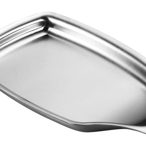 Quadratischer Schöpfkellenhalter aus Edelstahl 304, Ablage für Spatel, Sieb, Aufbewahrungsgestell für Reislöffel, Silber (1/5)