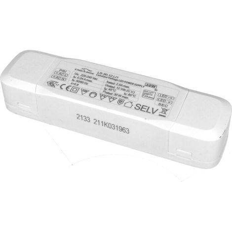 Alimentatore Trasformatore Lungo Sottile 12V 30W 2,5A Con Carcassa In Plastica Eaglerise LS-30-12 LI1 (1/2)