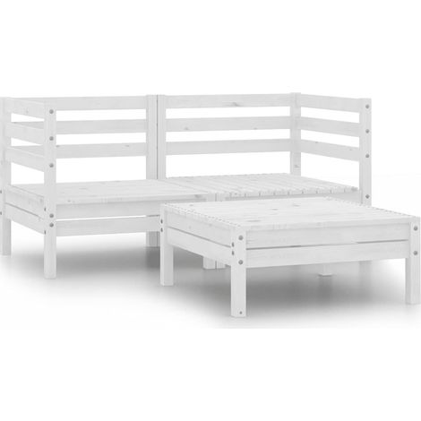 Maison Exclusive - Juego de muebles de jardín 3 pzas madera maciz (1/5)