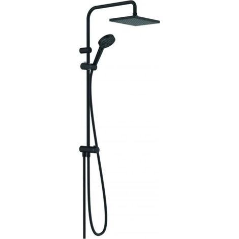 Hansgrohe Vernis Shape - Conjunto de ducha Showerpipe 230 Reno, EcoSmart, negro mate 26289670 (1/5)