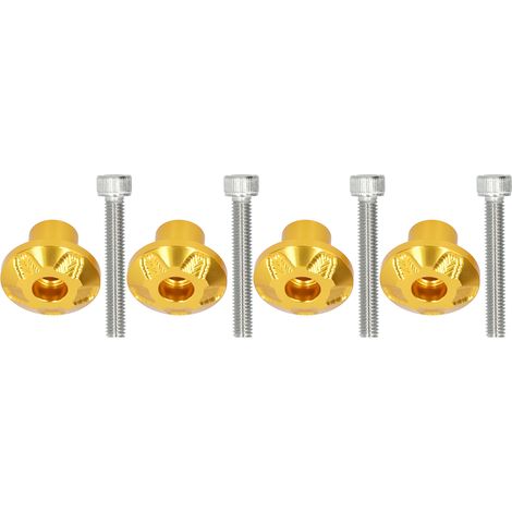 4-teiliges Set Motorschutzschrauben für YAMAHA NMAX 125/150/155, SMAX 155, TMAX 500/530 Motorräder – Goldene Lenkerschrauben, Verkleidungsschutz-Set (1/5)