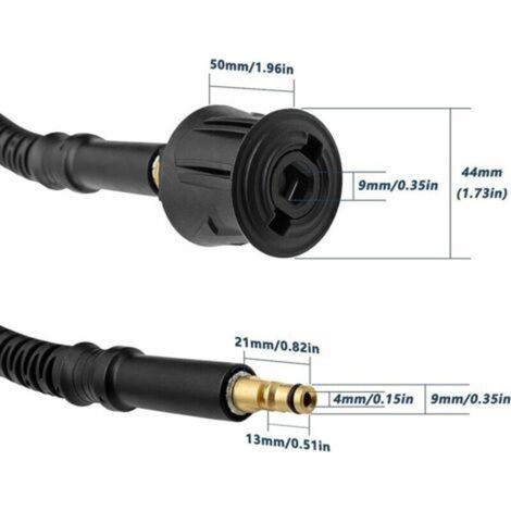 Tuyau d'extension haute pression 15 m Quick Connect renforcé compatible Karcher K2 K3 K4 K5 K6 K7 (1/4)