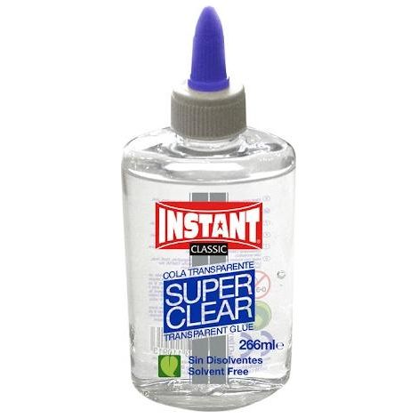 Playcolor cola líquida instant super clear para decoración botella 266ml transparente
