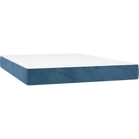 Maison Exclusive - Materasso a Molle Insacchettate Rigidità Media Blu Scuro 140x210x20 cm in Velluto