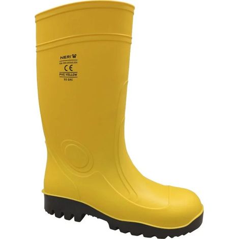 Neri Safety Stivale Protettivo In PVC Giallo S5 Antiperforazione Antiscivolo Tg. 46