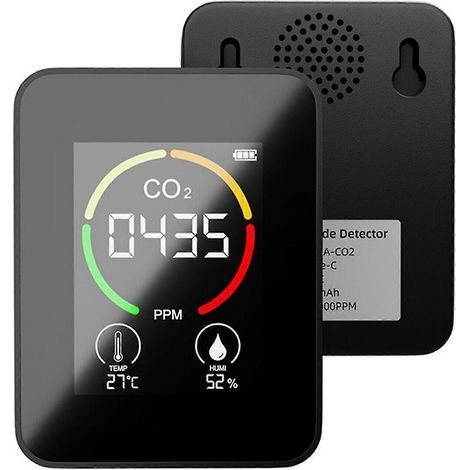 Capteur de CO2, thermomètre et hygromètre portables 3 en 1 pour puits (1/3)