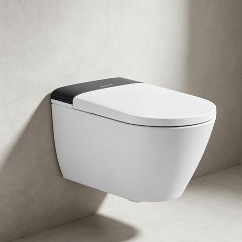 CD-L002 Système complet avec stérilisation UV, WC suspendu avec fonction bidet, fonction détartrage et odeur, siège à fermeture douce et télécommande WC