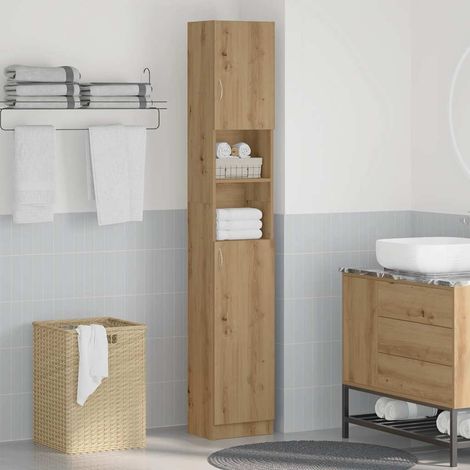 vidaXL Bathroom Cabinet Artisan Oak 32x25,5x190 cm Engineered Wood