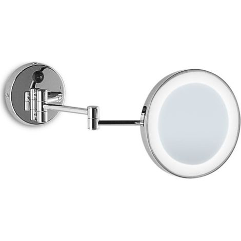 Specchio ingranditore da bagno a parete illuminato led con sabbiatura