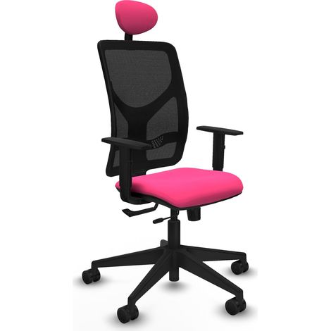 Chaise de bureau piqueras y crespo Motilla noir mousse épaisse (1/2)