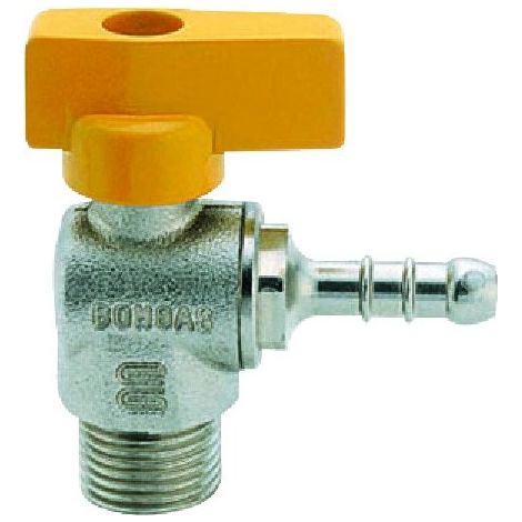 Rubinetto sfera a squadra 1/2" uso gas (1/2)