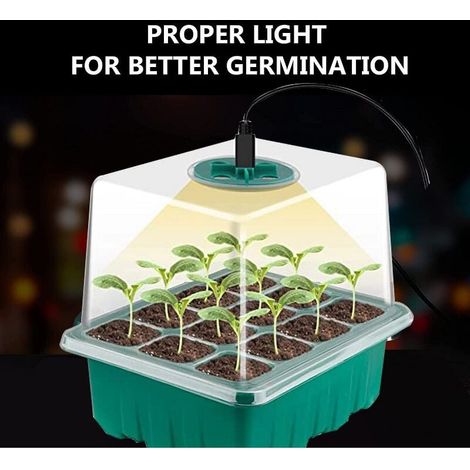 Neues 5-teiliges Mini-Gewächshaus-Set für Pflanzen, mit Vollspektrum-Solarlicht, Indoor-Gewächshaus-Anbaubox mit Abdeckung und Belüftungsöffnungen (1/5)