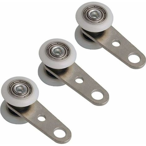 Set di 10 rulli per porte finestre o porte scorrevoli - Metallo e plastica - 4 x 1,9 cm (1/4)