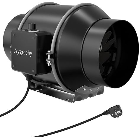 150mm Extracteur d'Air avec Moteur EC, Ventilateur de Gaine Silencieux 683 m³/h, pour booster, tentes de culture, l'évacuation de l'air, de la fumée et de la poussière. (1/5)