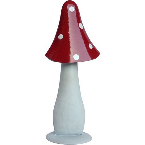 TrendLine Dekofigur Fliegenpilz Metall 35 cm weiß rot Deko