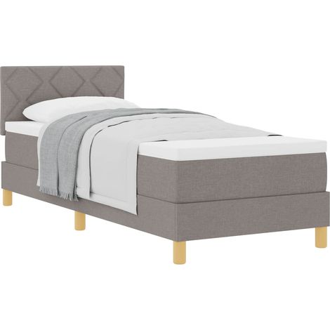 Maison Exclusive - Boxspringbett mit Kissen mit Kopfteil Taupe 90
