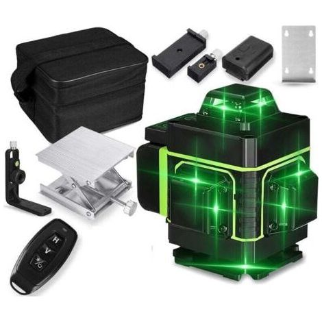 4D Laser Level 16 Lines Green Light 360° Automatic Cross Leveling Measuring Tool LED Display (1/5)