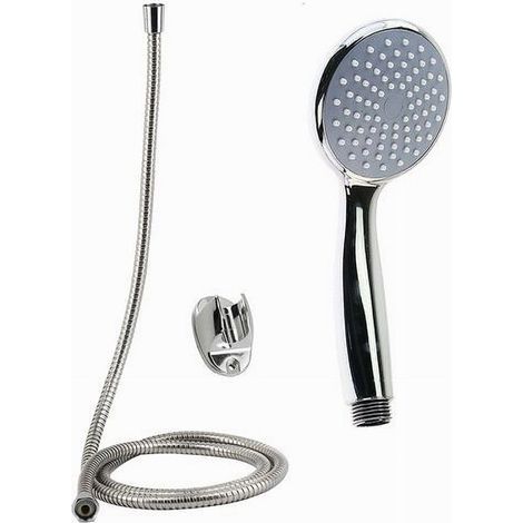 Kit Doccetta Doccino Tondo Soffione Doccia Bagno Con Laccio 1,5 Mt Staffa 79976 (1/2)