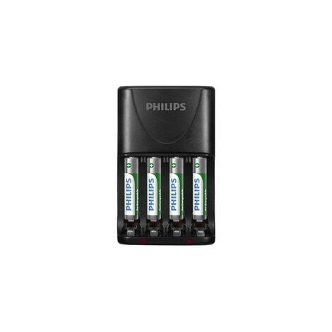 Chargeur de pile électrique Philips Chargeur 4 piles rechargeable AA/AAA, 200/100 mA, 100/240V, 4 x AAA 800 incl