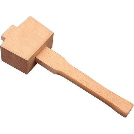 Marteau à Maillet En Bois De Hêtre Avec Poignée Confortable Surface De Frappe Inclinée Marteau à Bois Pour Menuiserie Bricolage Outil De Travail Du Bois (245 Mm) (1/5)
