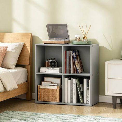 Meuble rangement cube 4 cases 59,6 cm gris OKMYHOME (1/5)