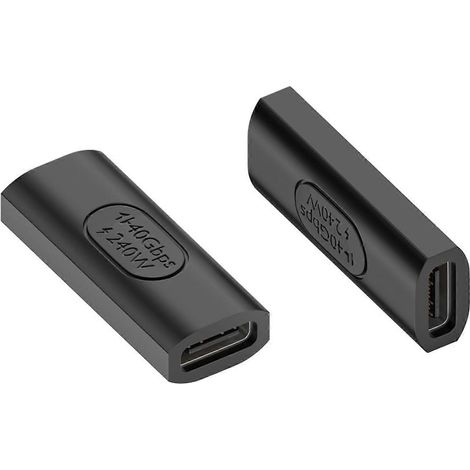 Adaptateur USB-C haute vitesse, puissance de sortie de 240 W, interface Type-C mâle vers femelle, convient aux ordinateurs portables et aux téléphones portables (7680x4320). (1/5)