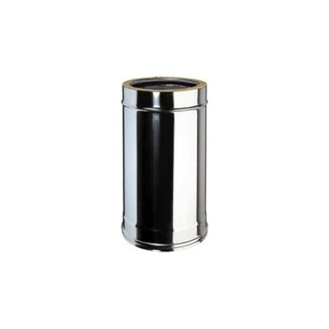 Tubo coibentato da 50 cm, acciaio inox dm 80 mm