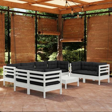 9-tlg. Garten-Lounge-Set mit Kissen Kiefer Massivholz vidaXL (1/5)