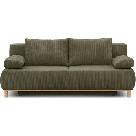 Mika Klappbank Samt Grün Khaki 192 cm