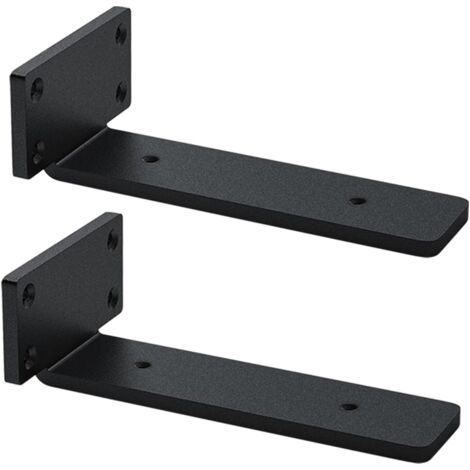 Lot de 2 Equerre Etagere Murale, équerre Industrielle,Equerre Charge Lourde,5 mm D'épaisseur, Support étagère Murale (20 cm)