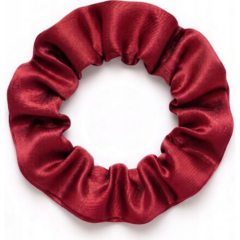 Chouchou en soie rouge mûrier 6A taille S premium (1/5)