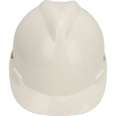 Casque de sécurité industriel en ABS blanc, réglable, pour les opérations de travail. (1/5)