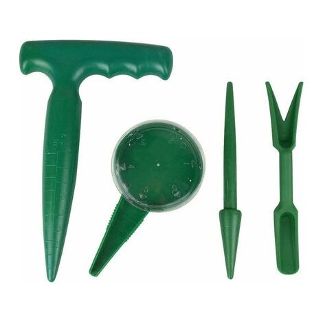 Lot de 4 - Mini jardin Outil de plantation à main Définit Poignée pistolet Plantoir, cadran Seed Semeur (1/5)