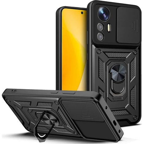 ARMOR CASE FÜR XIAOMI 12 LITE SCHWARZ KAMERASCHUTZ MIT RING (1/5)