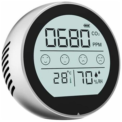 CO2 Carbon Dioxide Meter Humidity Temperature Multipurpose Detection Tool Smart Home Office Indoor Outdoor High Accuracy Air Quality Monitor (1/4)