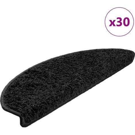 Stufenmatten 30 Stk. 65x21x4 cm Schwarz Halbrund Groß