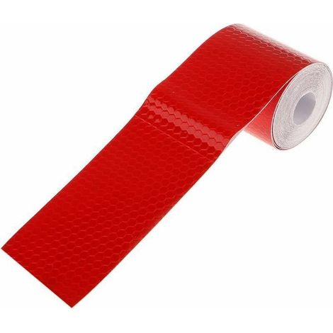 Bande réfléchissante adhésive haute visibilité pour véhicule – Rouge, 5 cm × 5 m, autocollant sécurité routière nocturne (1/5)