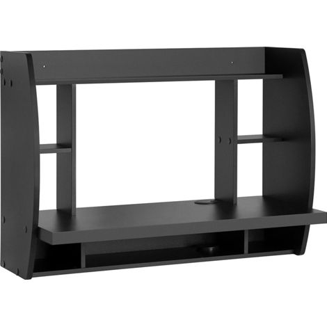 SoBuy Home Office Wall-mounted Table Desk,Black,FWT18-SCH