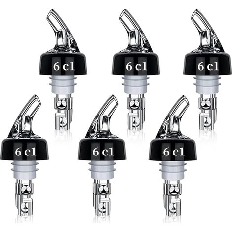 Becs à Liqueur, 6 pièces 6 cl Bec verseur alcool Auto-Pour Bec verseur alcool Auto-Pour doseur à Alcool pour Le Vin, l'alcool, les Cocktails et L'huile (1/5)
