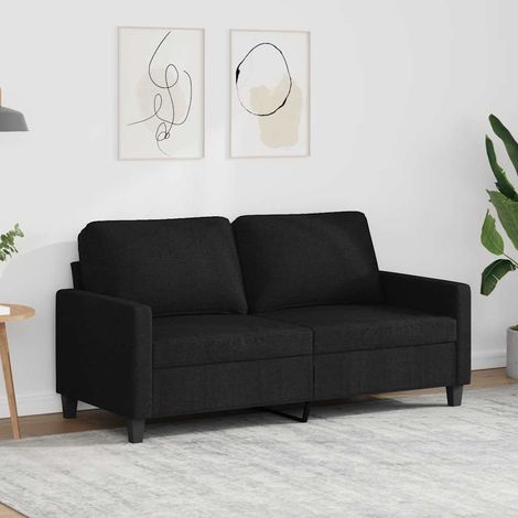Canapé-Sofa à 2 places Noir 140 cm Tissu 317423 (1/5)