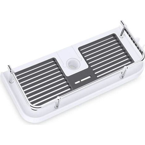 Étagère de tringle de douche réglable, support de douche sans perçage pour la douche (1/3)