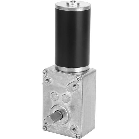 Elektrischer Getriebemotor mit reduzierter Drehzahl, Schneckengetriebemotor für Reversierfunktion, 8 mm Welle, 24 V (10 U/min) (1/5)