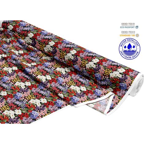 Outdoor dekostoffe oxford - Motiv bunte Wildblumen I DR206 (1/5)
